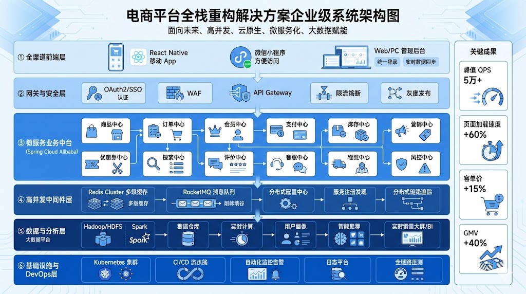 E-commerce Platform Solution Architecture Diagram