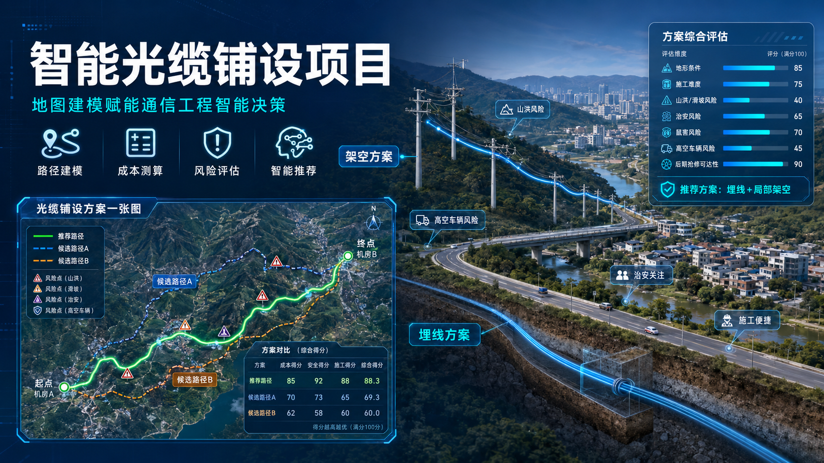 Intelligent Optical Cable Route Planning